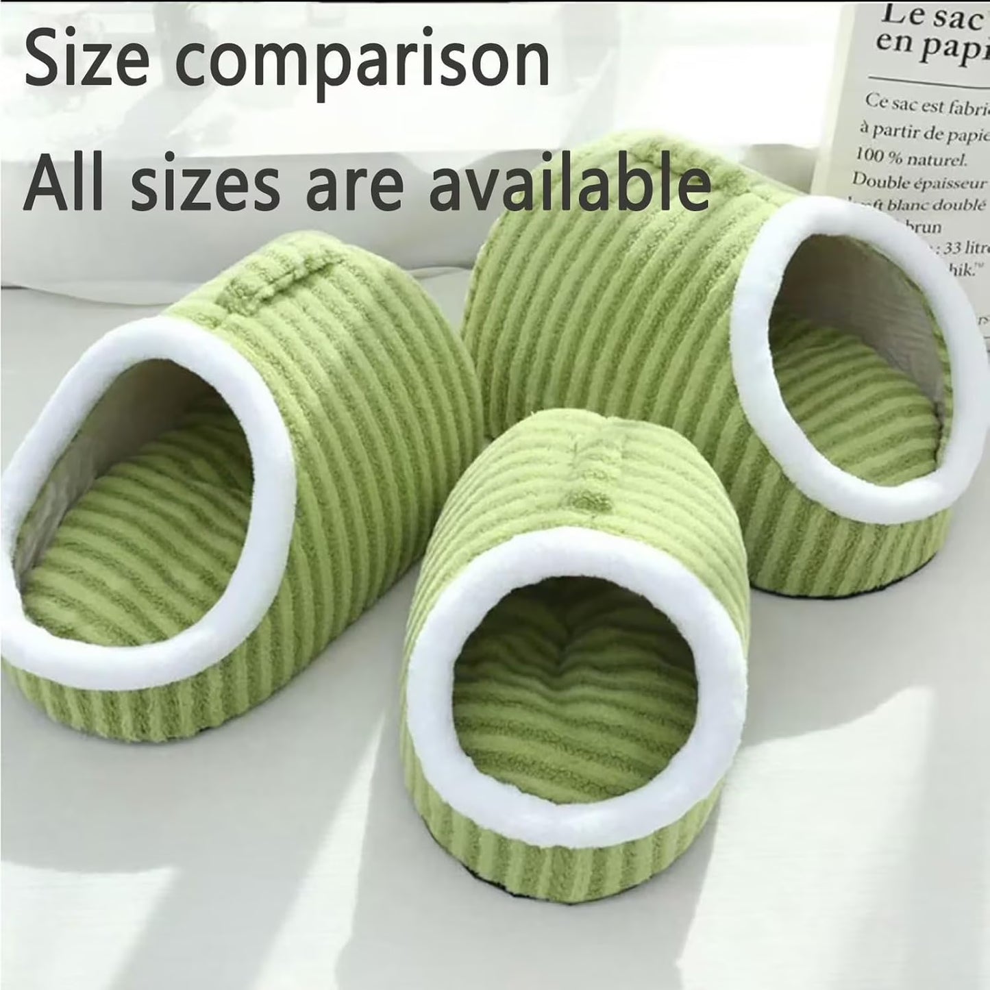 Chewie Cozy Dog Nest, Zentric Hideaway Dog Bed, Cozy Hideaway Pet Bed Dogs, Cat Dog Bed with Blanket, Soft Pet Slipper Cave Bed, Covered Dog Bed for Dogs Cats (Green, S/17.7 X 11.8 X 9.8 In)